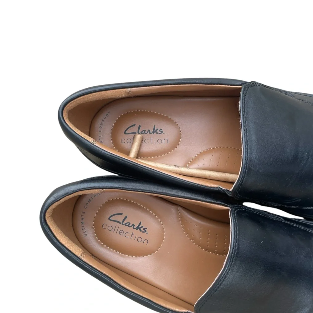 Clark’s Tilden Free Black Leather Loafer, Size‎ 12M, EUC